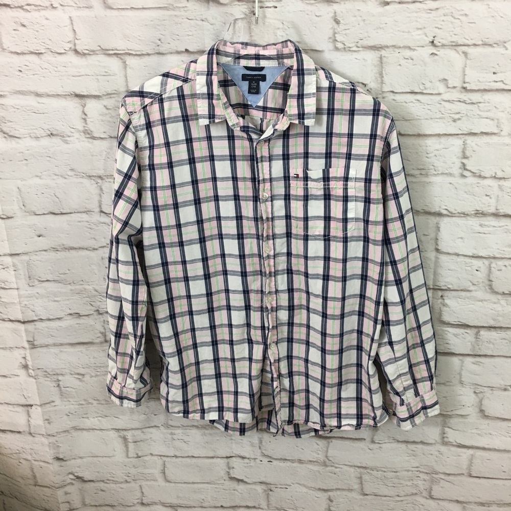 Tommy Hilfiger plaid shirt Women’s Sz XL TG blue
